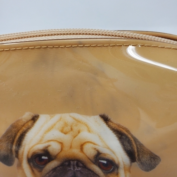 CATSEYE LONDON PUG DOG BEIGE SMALL MAKEUP TRINKET POUCH BAG TRAVEL CASE JEWELRY - Picture 6 of 12